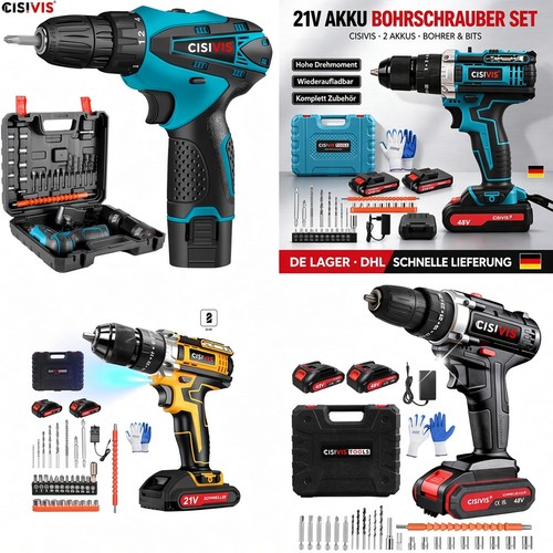 21v schlagbohrmaschinen set - 12/21v, schlagbohrmaschinen-set